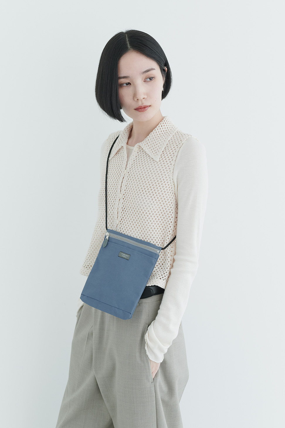 SIMPLICITY -  SLING PURSE L / DUSTY BLUE