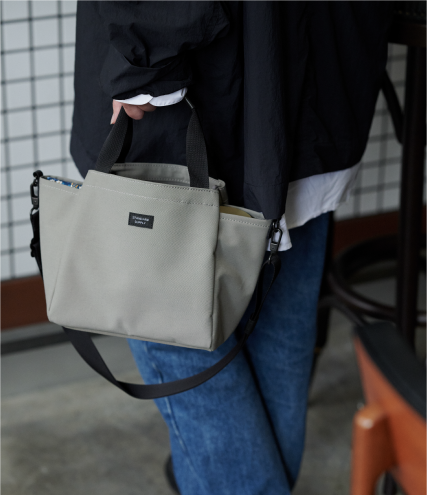 2WAY FOLD TOTE S / Grey