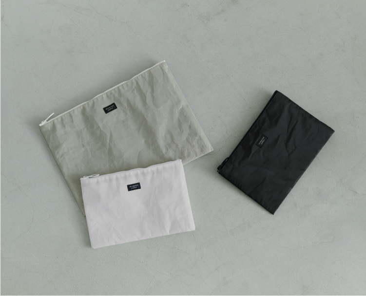 LAYERED POUCH M / BLACK｜LAYERED POUCH L / GREY