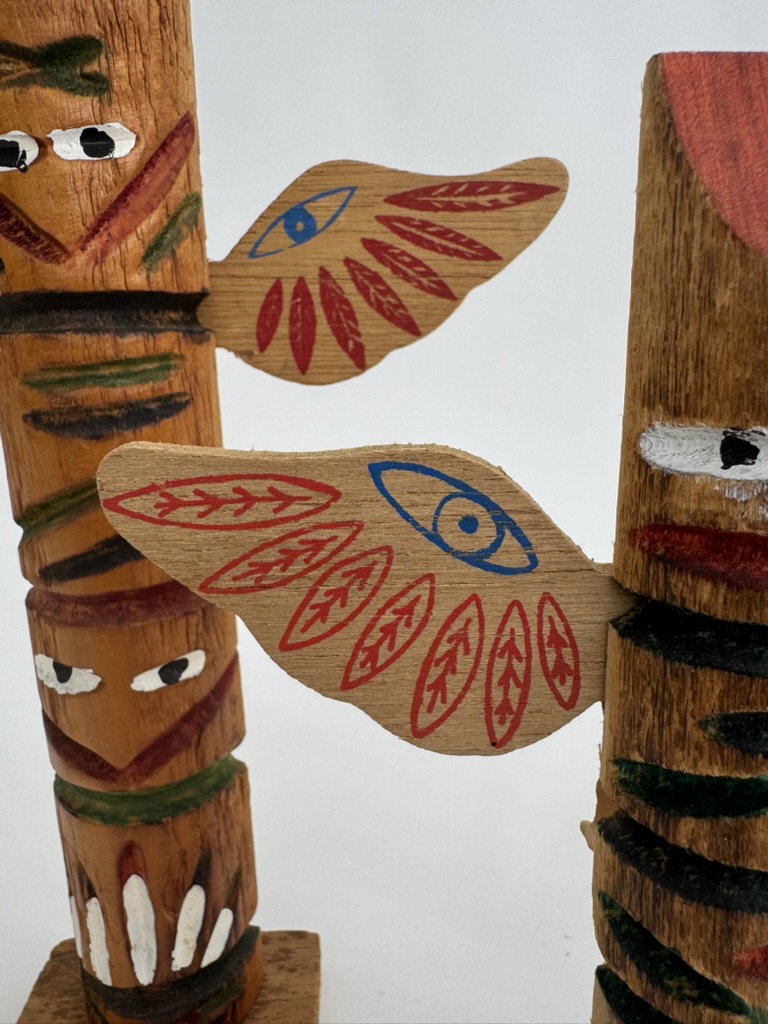 ②トーテムポール風石材彫刻 約200センチ モノ#3 / MINGEI / TOTEM